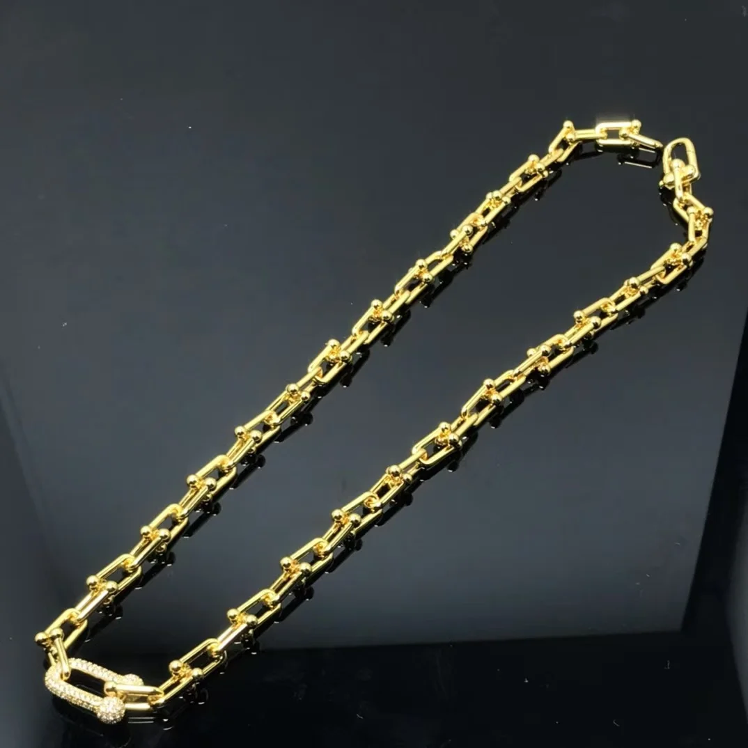Tiffany  Co. HardWear Elongated Link Pendant Necklace Gold-Tone product view 1