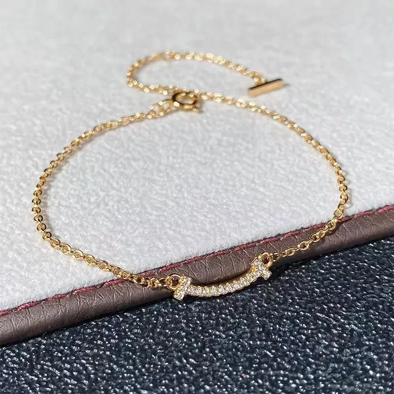 Tiffany  Co. T Smile Chain Bracelet Gold-Tone product view 1