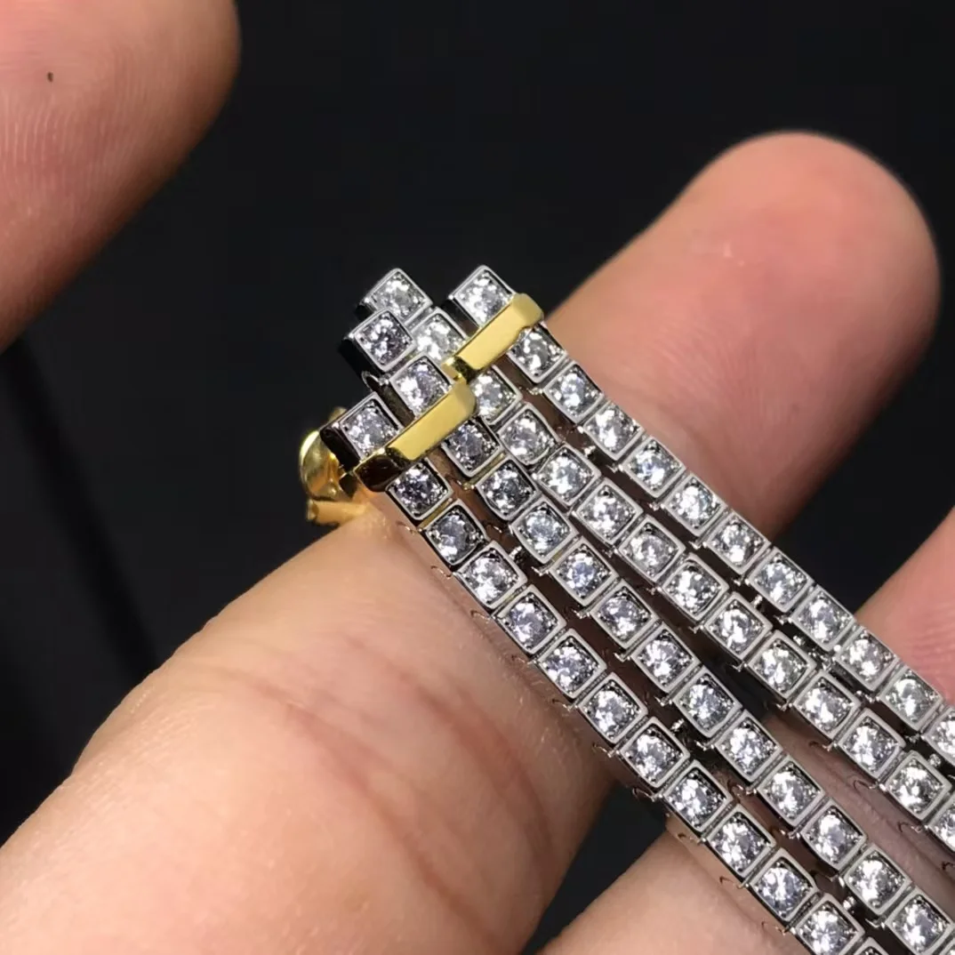 Tiffany  Co. Edge Long Pavé-Effect Drop Earrings Two-Tone product view 2