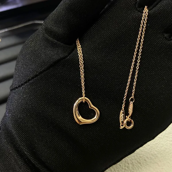 Tiffany  Co. Smooth Open Heart Necklace Gold-Tone product view 2