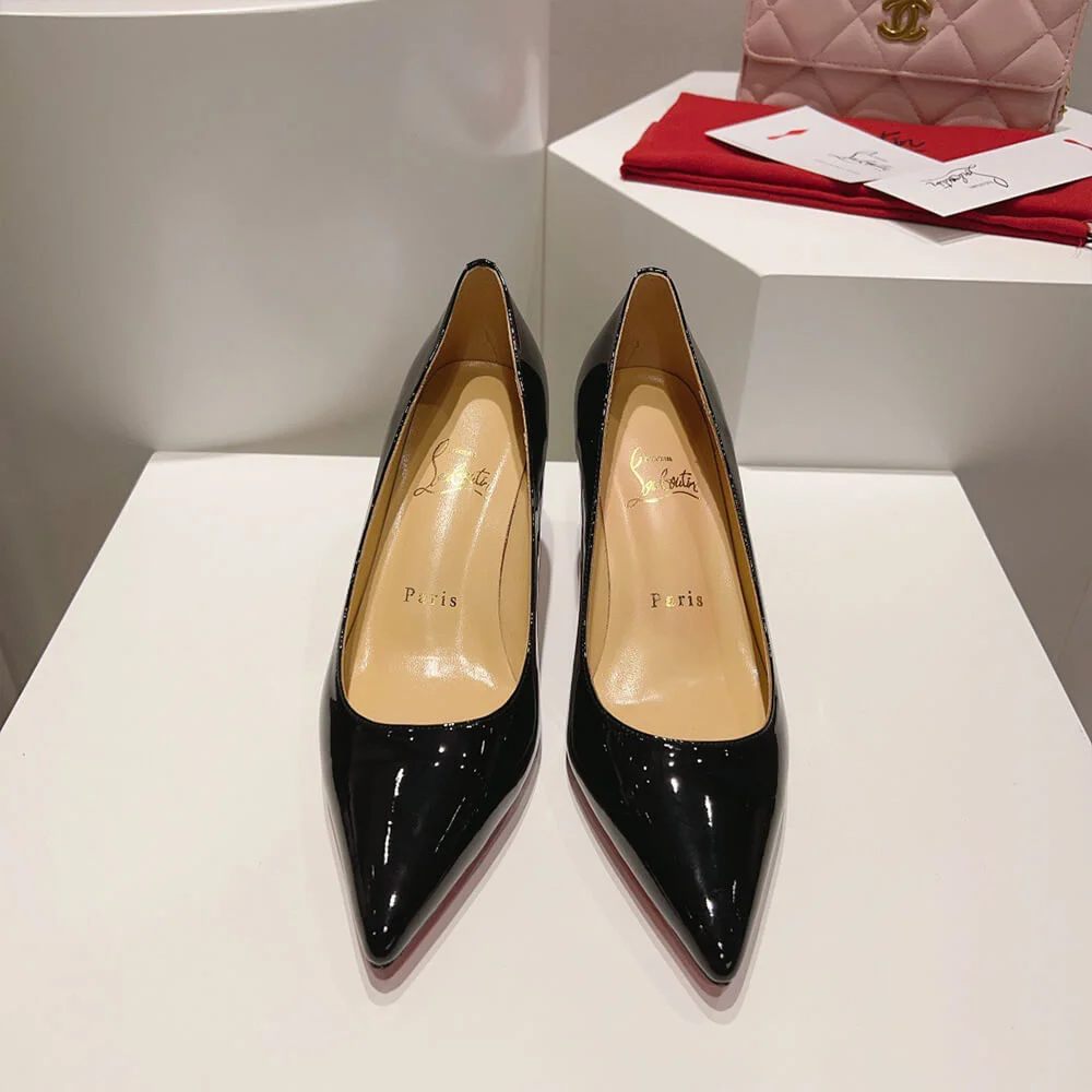 Christian Louboutin Kate 70 Patent Pumps Black product view 3