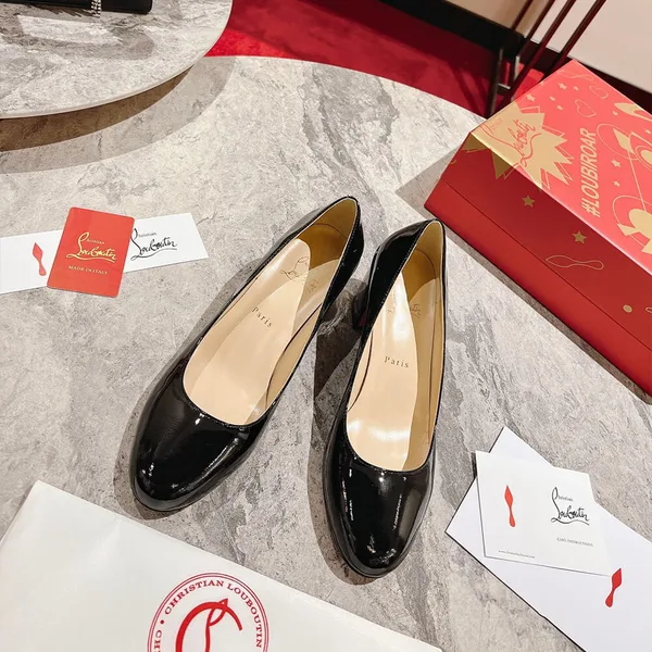 Christian Louboutin Miss Sab 85 Block-Heel Pumps Black product view 3