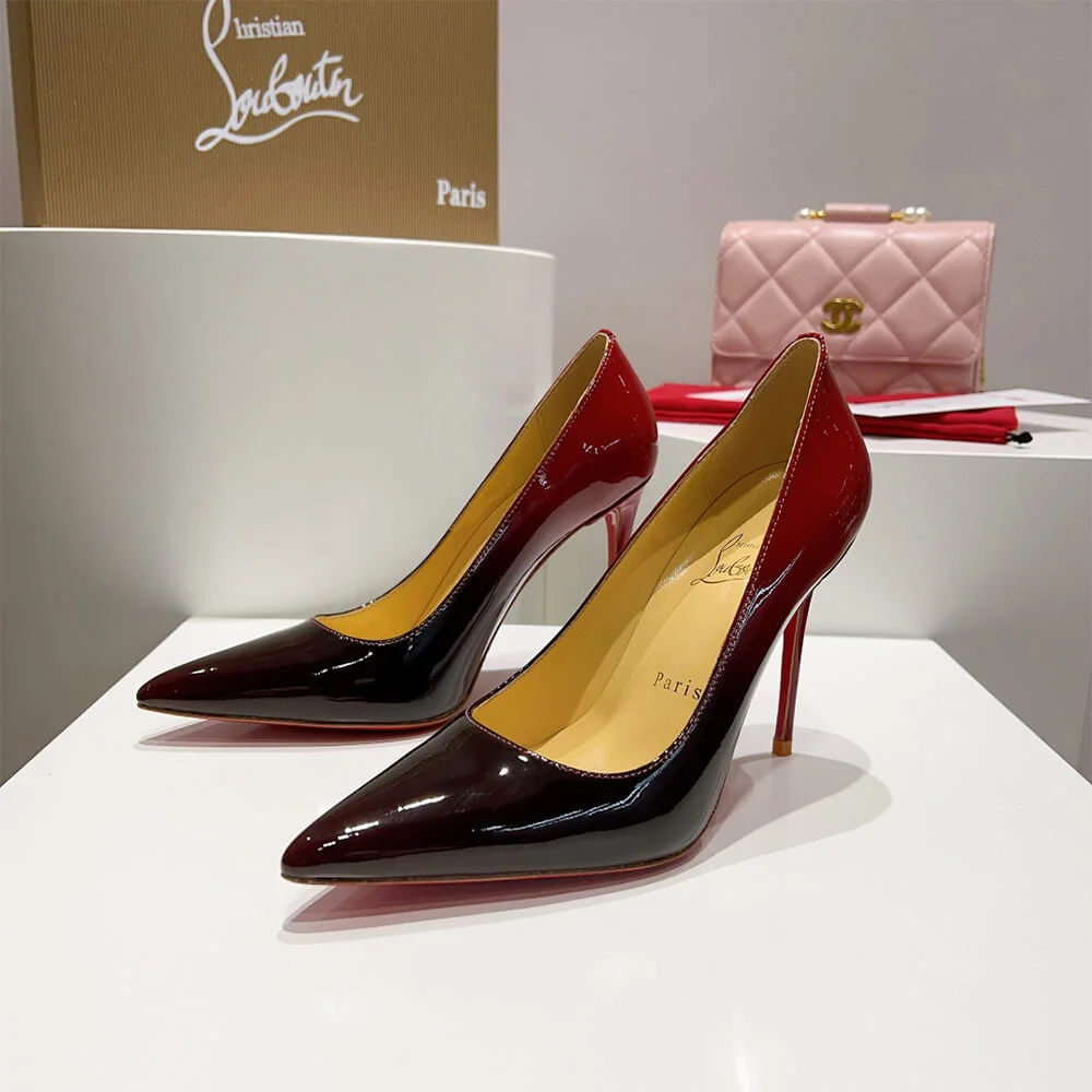 Christian Louboutin Kate Patent Pumps Burgundy product view 2