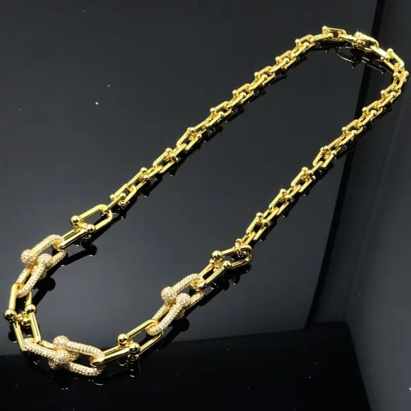 Tiffany  Co. HardWear Graduated Pavé-Effect Link Necklace Gold-Tone product photo