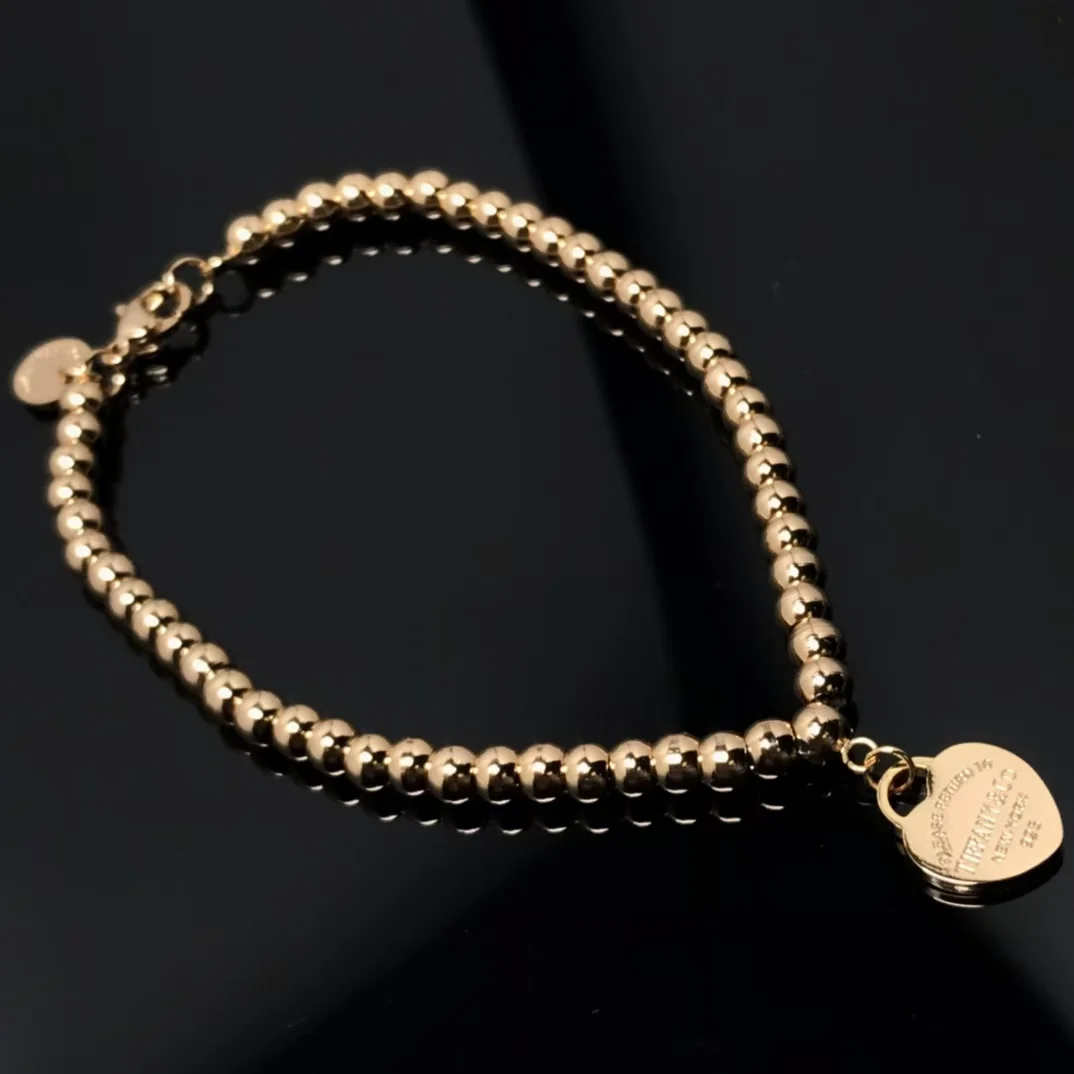 Tiffany  Co. Heart Tag Bead Bracelet Rose-Tone product view 2