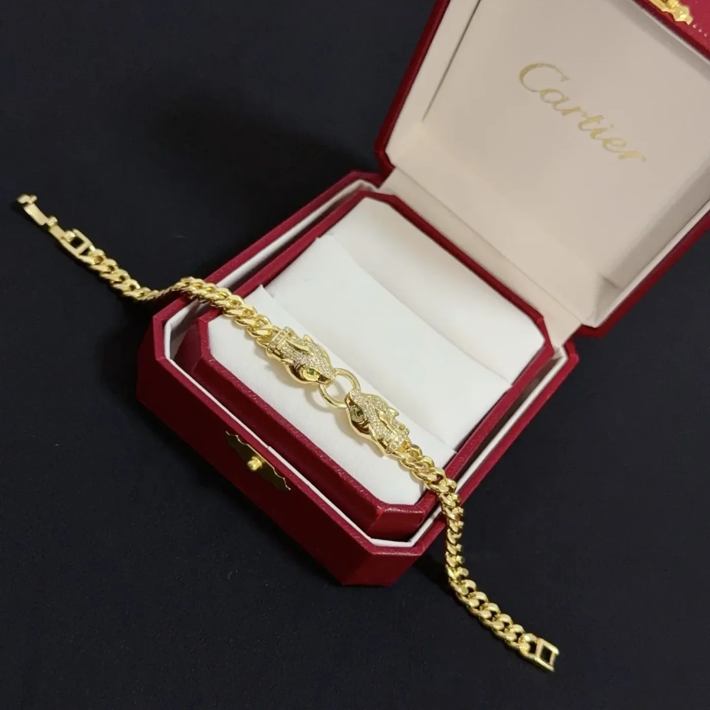 Cartier Panthere Gold-Tone Double Panther Chain Bracelet product view 6