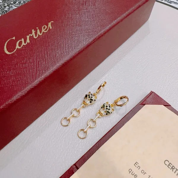 Cartier Panthere Gold-Tone Panther Chain Drop Earrings product view 2