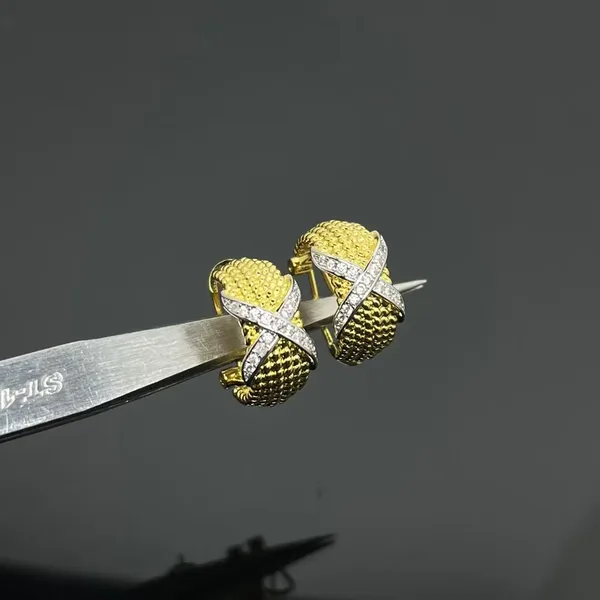 Tiffany  Co. Six-Row Rope Ear Clips Gold-Tone product photo