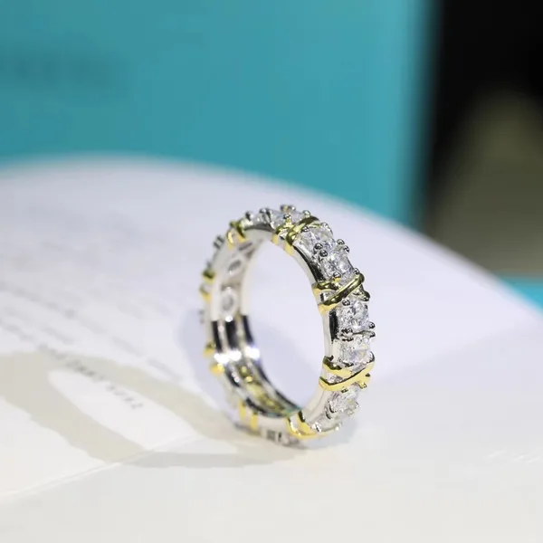 Tiffany  Co. Edge Cross Pavé-Effect Ring Two-Tone product view 2