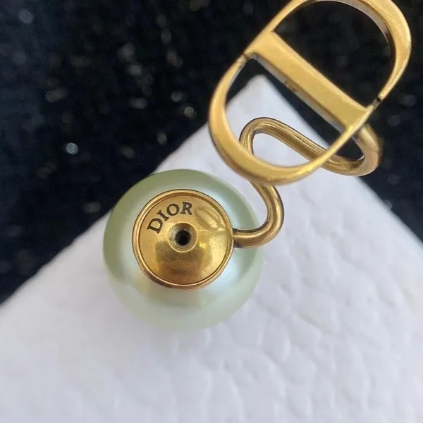 Dior Tribales Ear Jewelry In Antique Gold-Finish Metal and Pearl-Effect Details product view 6