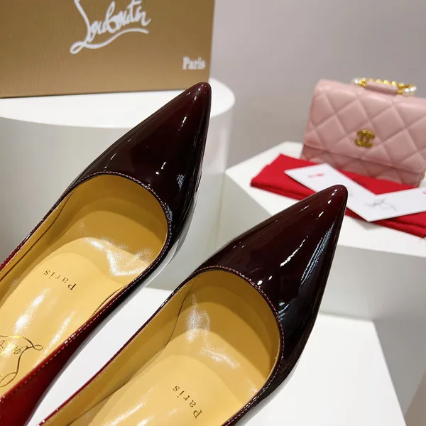 Christian Louboutin Kate Patent Pumps Burgundy product view 6