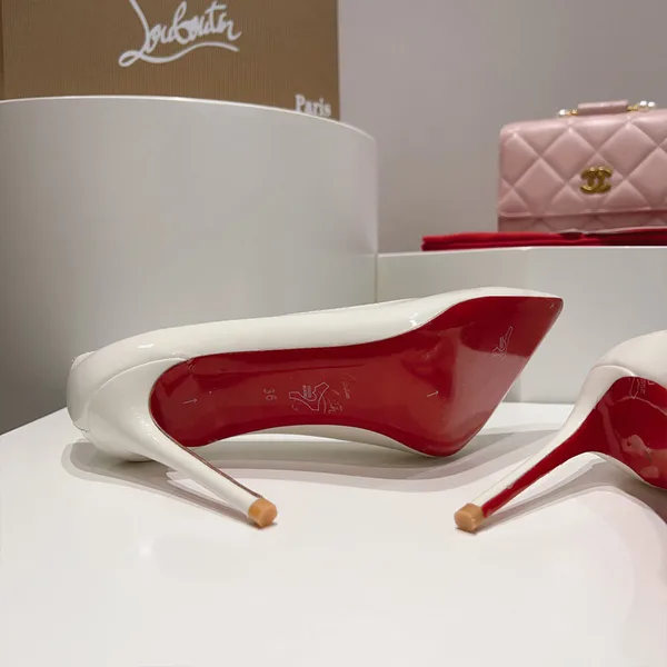 Christian Louboutin Kate Patent Pumps White - 85 or 100 mm product view 7