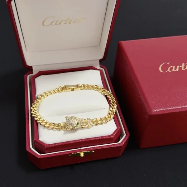 Cartier Panthere Gold-Tone Chain Bracelet with Panther Center product photo