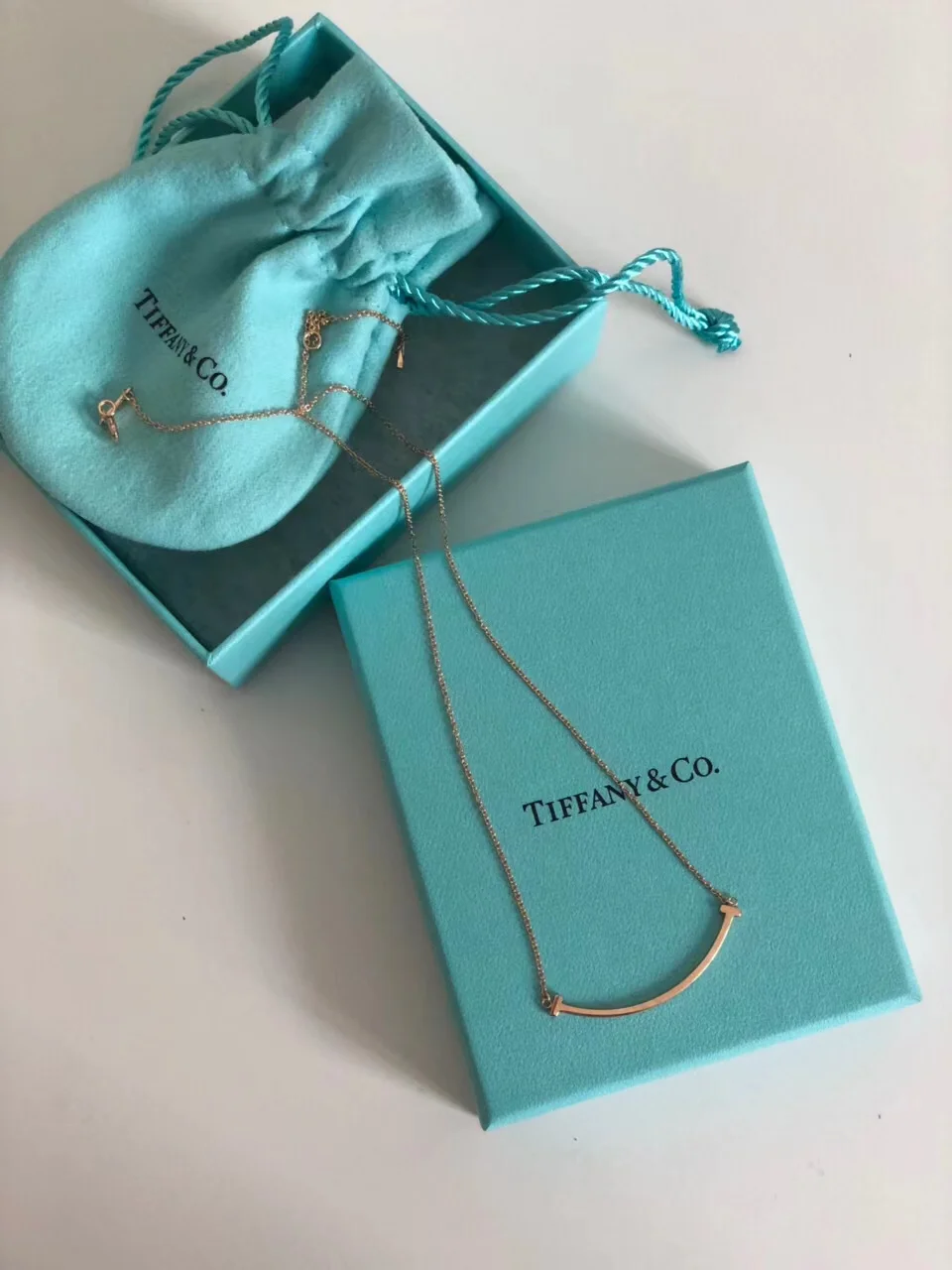 Tiffany  Co. Medium Smooth Smile Necklace Gold-Tone product view 3