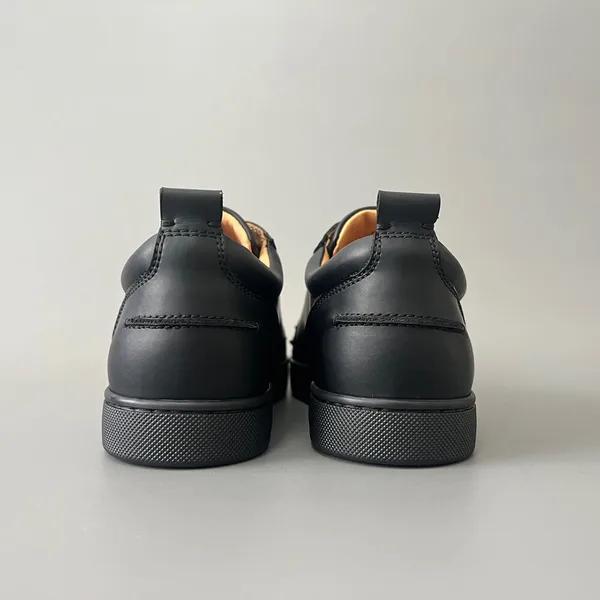Christian Louboutin Louis Junior Spikes Sneakers Black with Black Sole product view 8