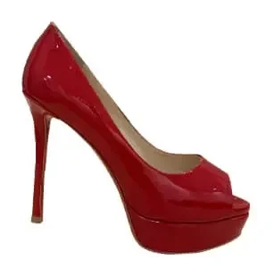 Christian Louboutin New Very Prive 120 Peep-Toe Platform Pumps Red product photo