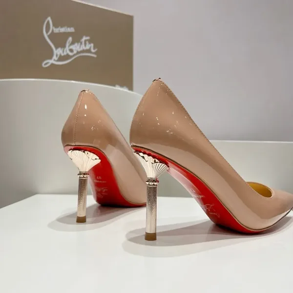 Christian Louboutin Scepter 85 Patent Pumps Nude Pink product view 8