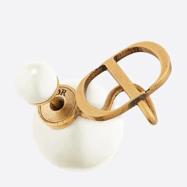 Dior Tribales Ear Jewelry In Antique Gold-Finish Metal and Pearl-Effect Details product photo