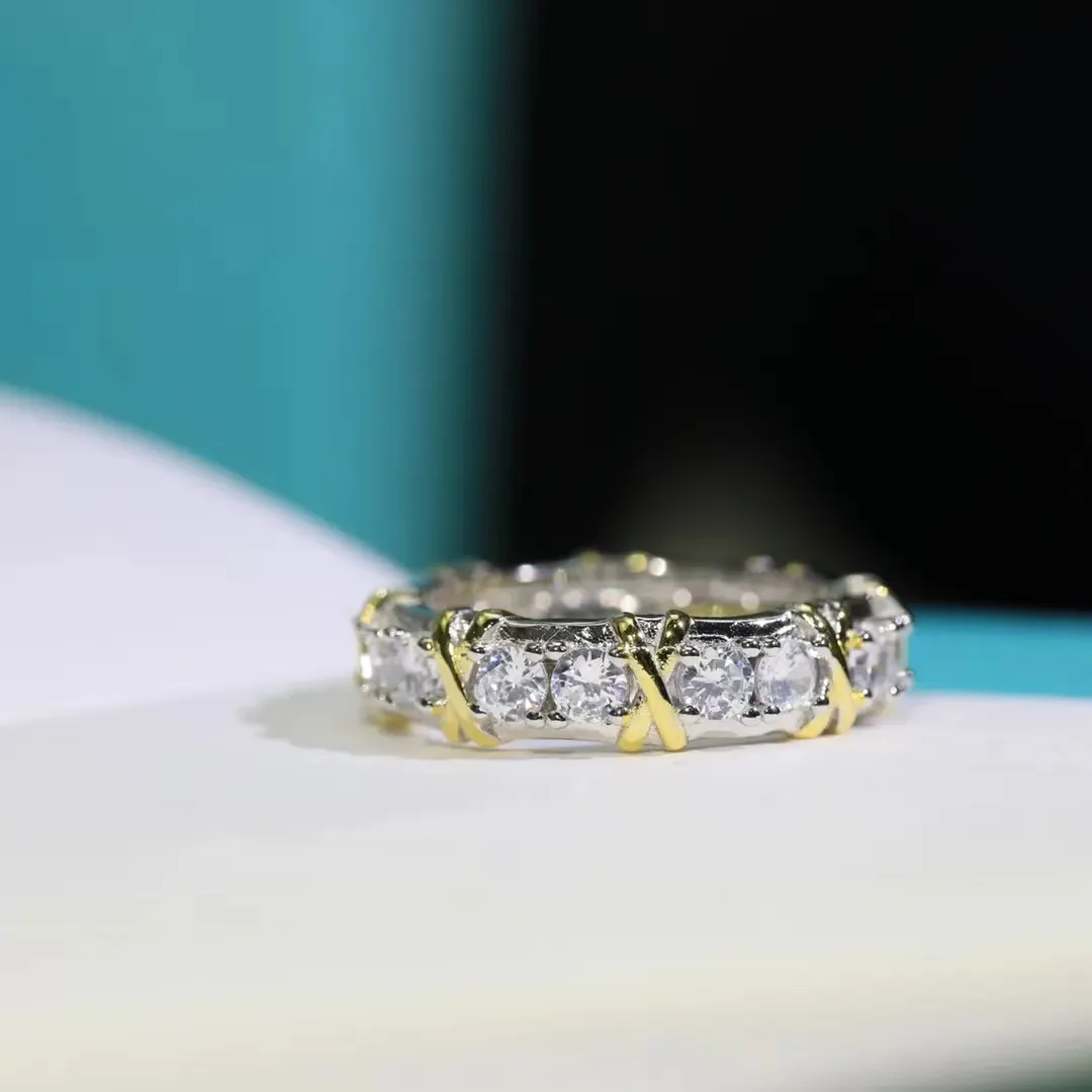 Tiffany  Co. Edge Cross Pavé-Effect Ring Two-Tone product view 1