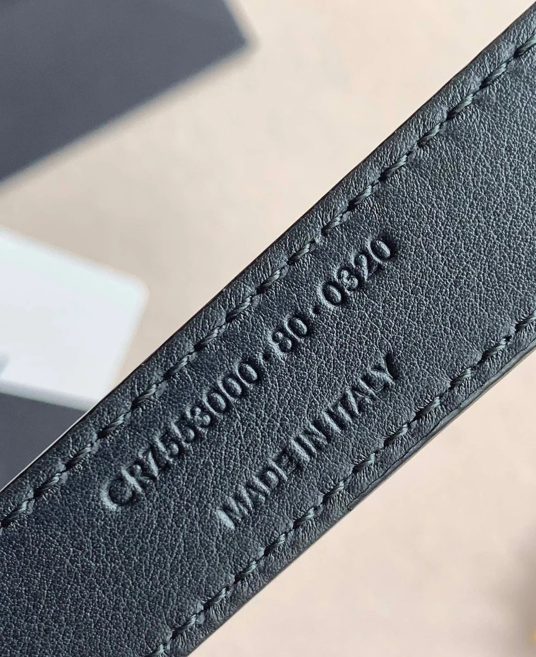Saint Laurent New Cassandre Buckle Belt 20MM In Black Leather product view 5
