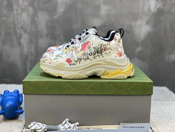 Balenciaga x Gucci Triple S Floral Print Sneakers product photo