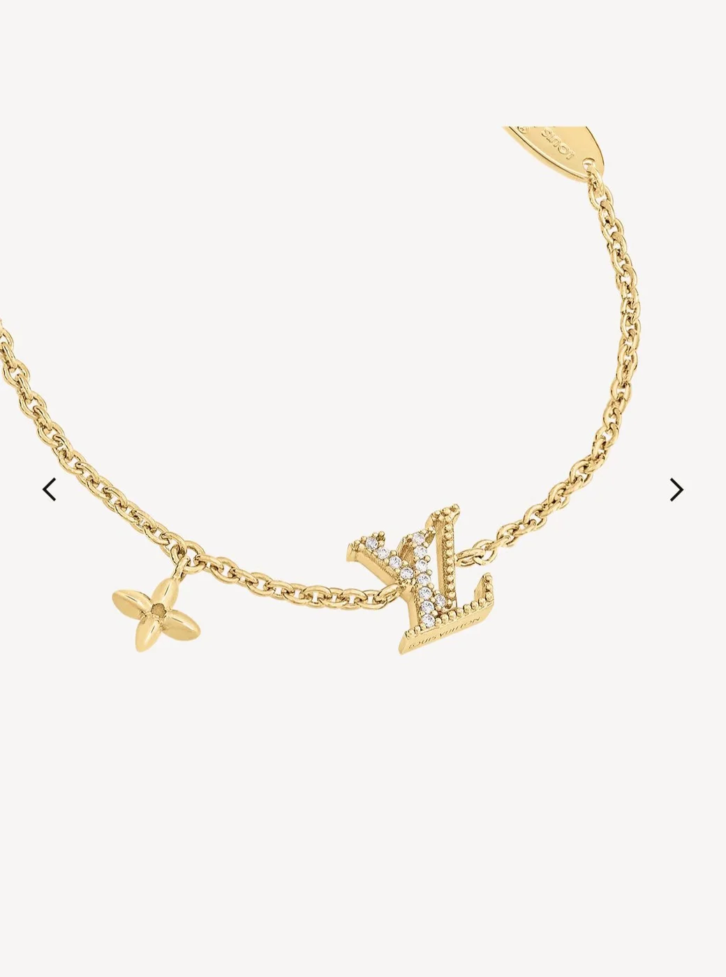 Louis Vuitton Pavé LV Star Slim Chain Bracelet Gold-Tone product view 7