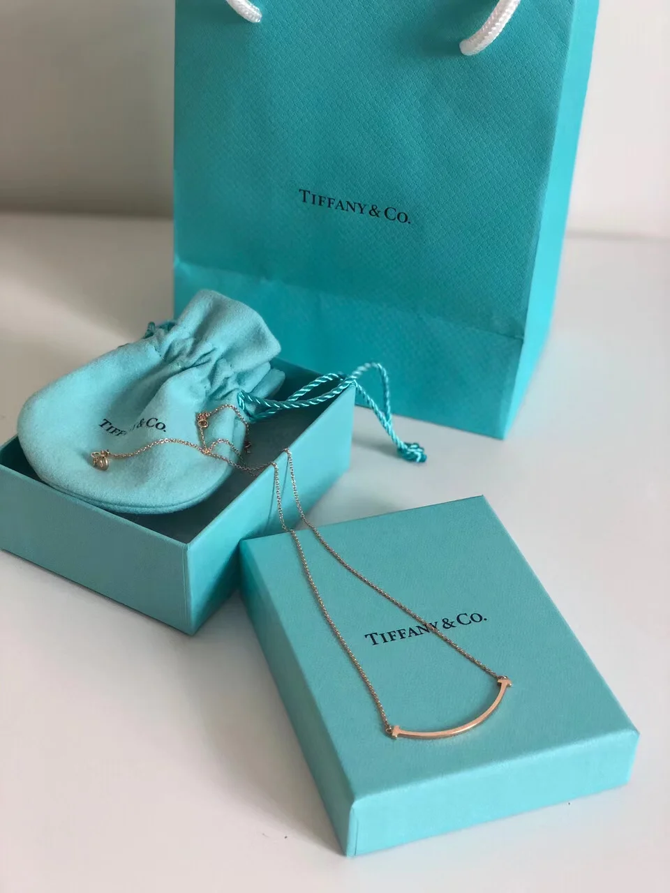 Tiffany  Co. Medium Smooth Smile Necklace Gold-Tone product view 4