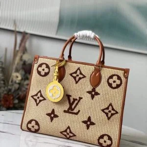 Louis Vuitton M57707 M57723 OnTheGo MM Tote Bag Tan product view 1