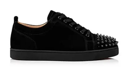Christian Louboutin Louis Junior Spikes Suede-Effect Sneakers Black product photo