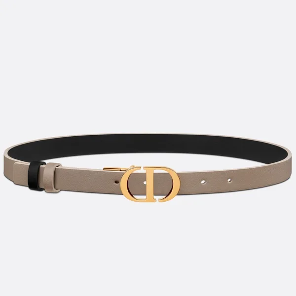 Dior 30 Montaigne Reversible 20MM Belt in Grey and Black Calfskin product photo