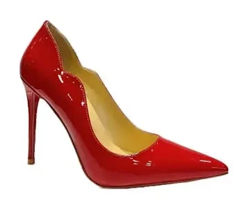 Christian Louboutin Hot Chick Scalloped Patent Pumps Red product photo