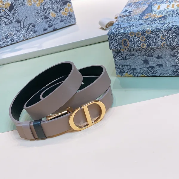 Dior 30 Montaigne Reversible 20MM Belt in Grey and Black Calfskin product view 4