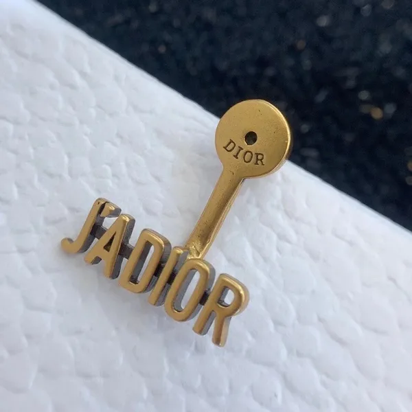 Dior J’Adior Earrings In Antique Gold-Tone Metal and Pearl-Effect Details product view 3