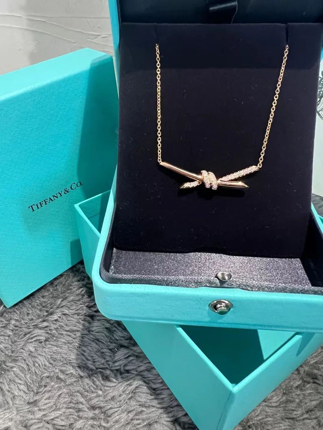 Tiffany  Co. Smooth Knot Pendant Necklace Gold-Tone product view 3