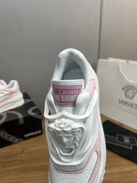 Versace Leather Sneakers White Pink product view 11
