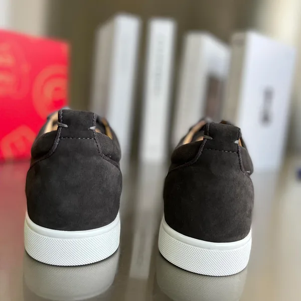 Christian Louboutin Louis Junior Spikes Sneakers Black with White Sole product view 8