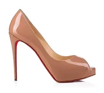Christian Louboutin New Very Prive 120 Peep-Toe Platform Pumps Nude Pink product photo