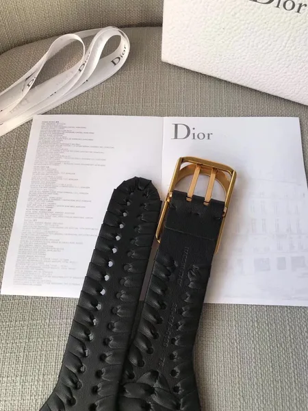 Dior 30 Montaigne 40MM Belt In Black Calfskin product view 7