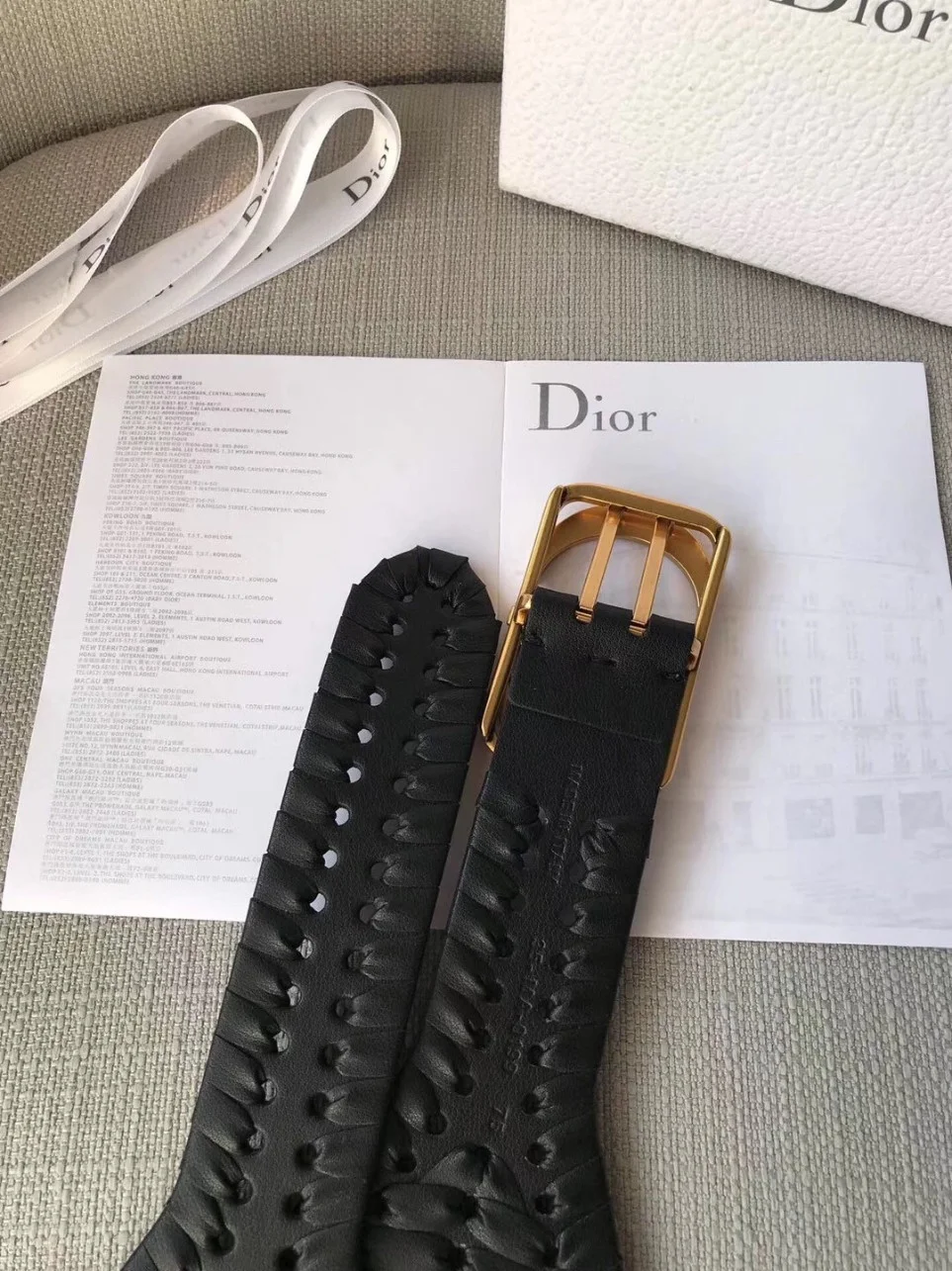 Dior 30 Montaigne 40MM Belt In Black Calfskin product view 7
