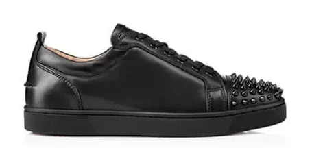 Christian Louboutin Louis Junior Spikes Sneakers Black with Black Sole product photo