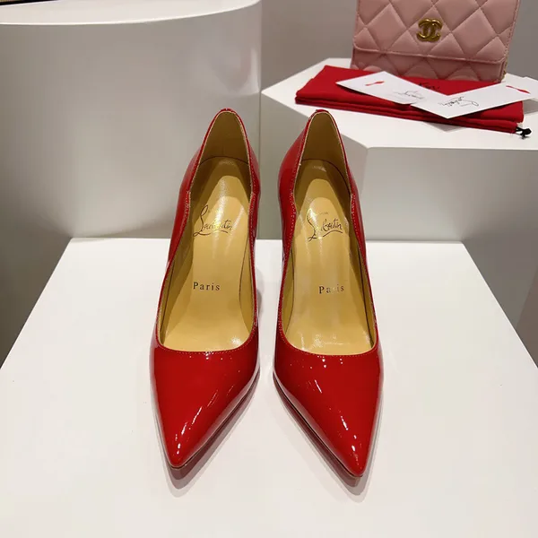 Christian Louboutin Hot Chick Scalloped Patent Pumps Red product view 3