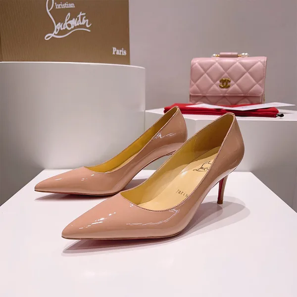 Christian Louboutin Kate 70 Patent Pumps Nude Pink product view 2