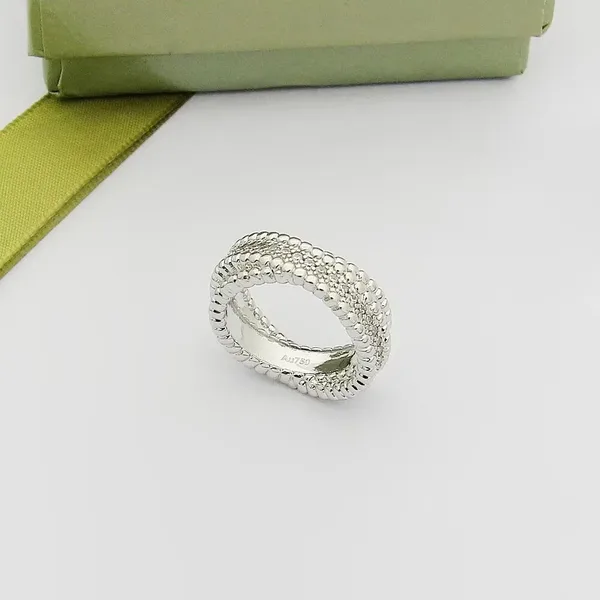 Van Cleef  Arpels Perlee Silver-Tone Beaded Ring with Pave-Effect Detail product view 2
