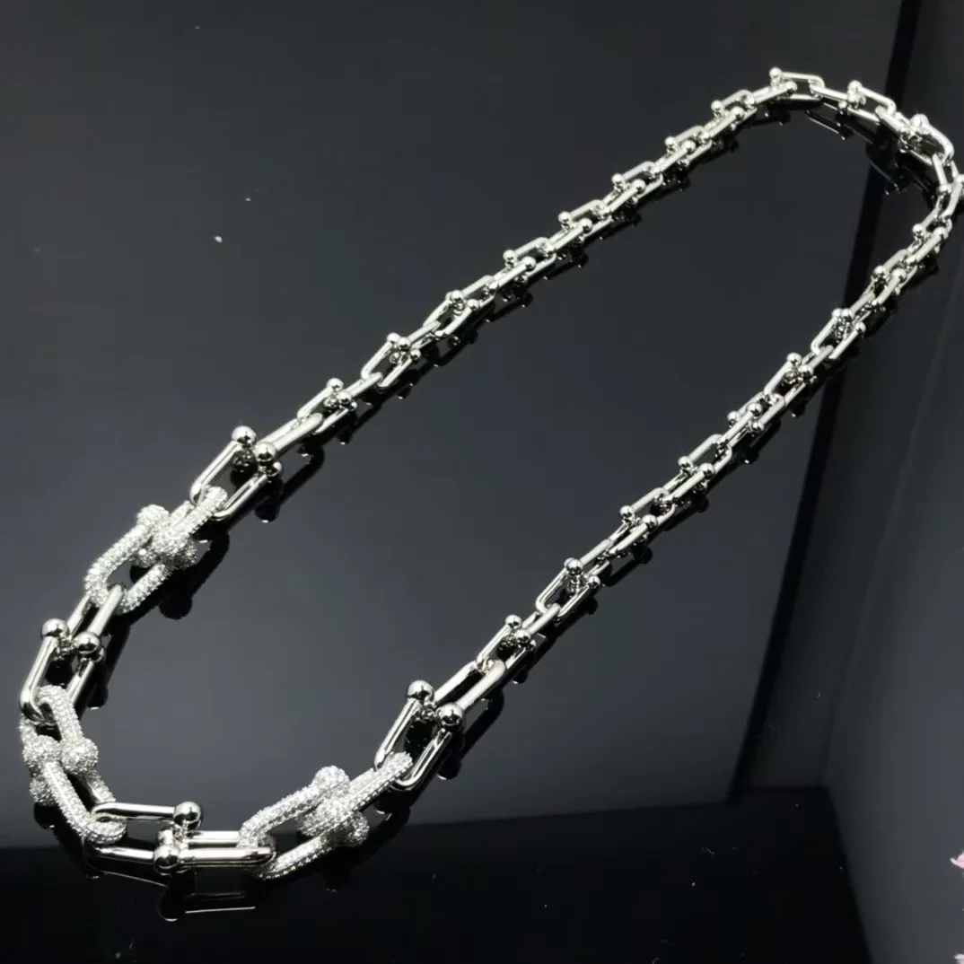 Tiffany  Co. HardWear Graduated Pavé-Effect Link Necklace Silver-Tone product view 2
