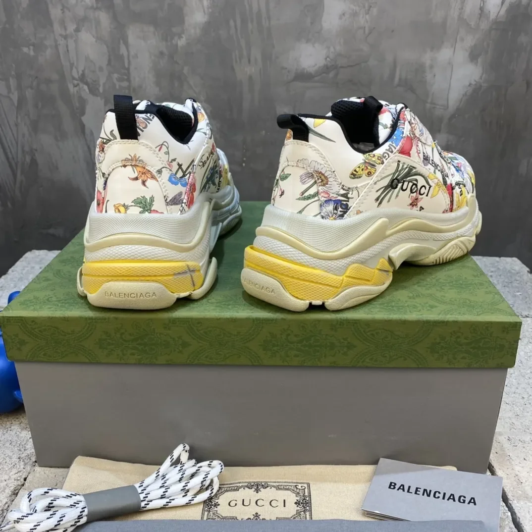Balenciaga x Gucci Triple S Floral Print Sneakers product view 7