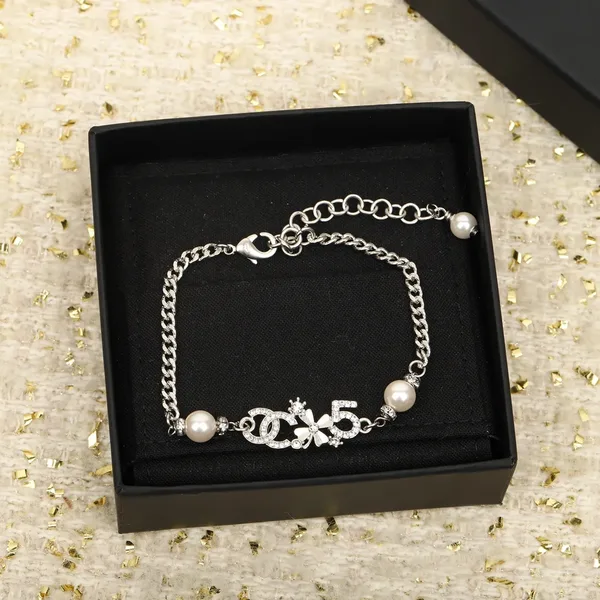Chanel No.5 Clover Chain Bracelet Silver-Tone product photo