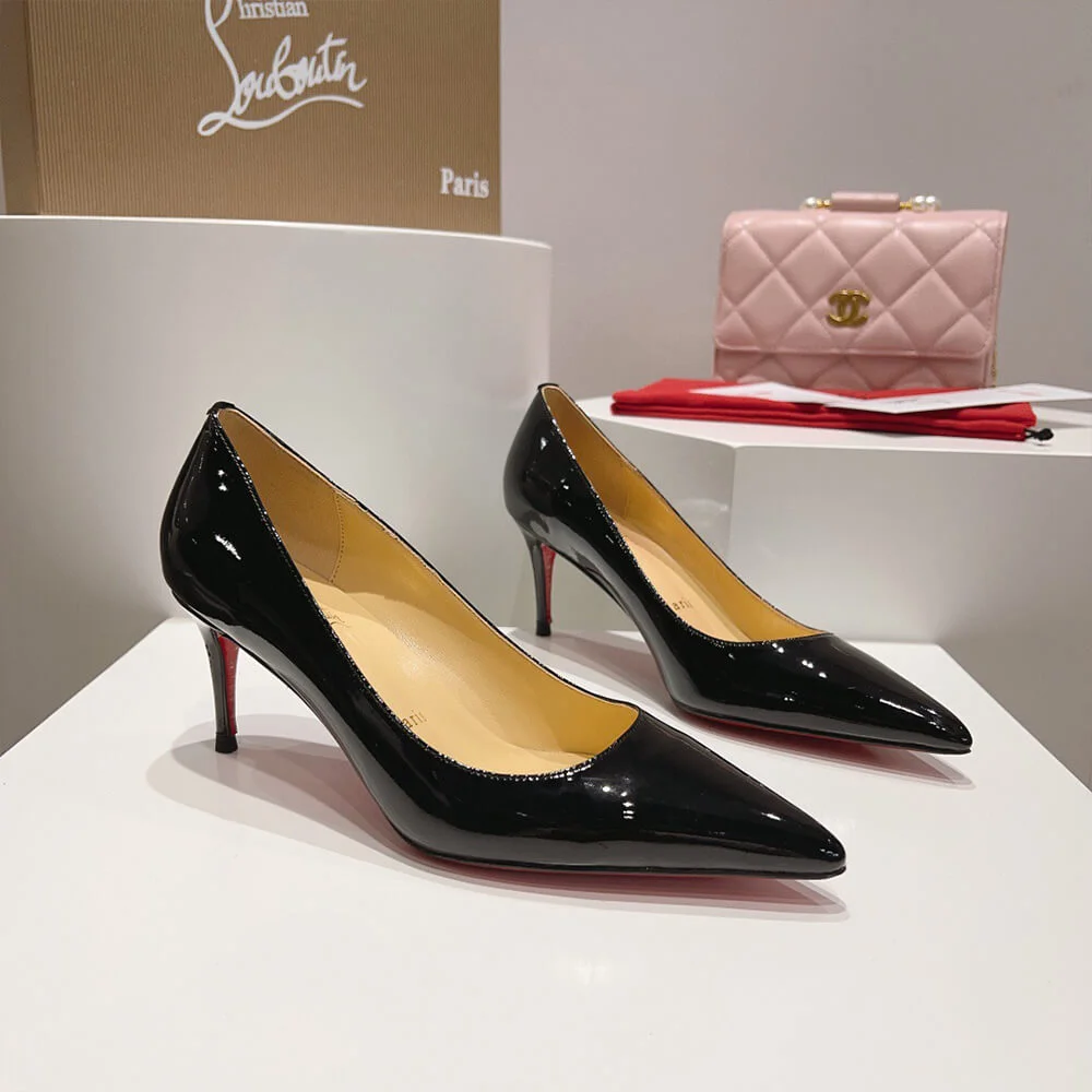 Christian Louboutin Kate 70 Patent Pumps Black product view 4
