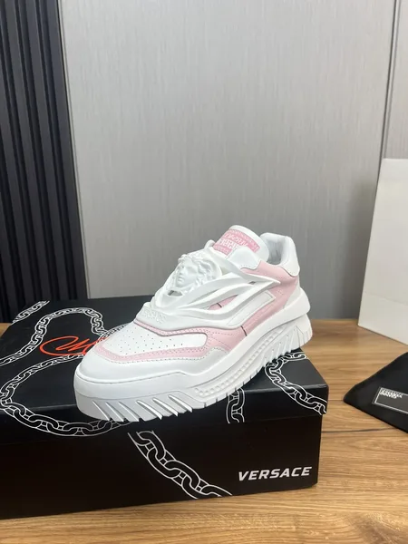 Versace Leather Sneakers White Pink product photo