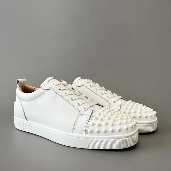 Christian Louboutin Louis Junior Spikes Sneakers White product view 4