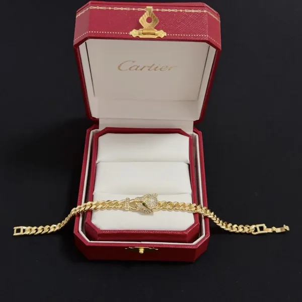 Cartier Panthere Gold-Tone Chain Bracelet with Panther Center product view 7